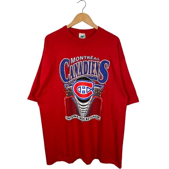 Vintage 1994 Montreal Canadiens NHL Graphic Tee Red men's size XL - Picture 1 of 8